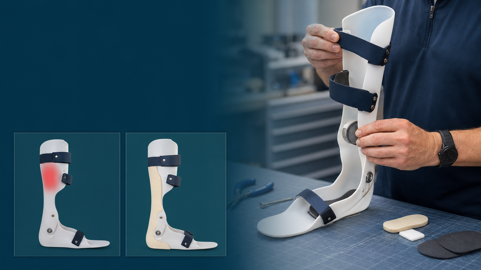 Clinical modification of a custom AFO