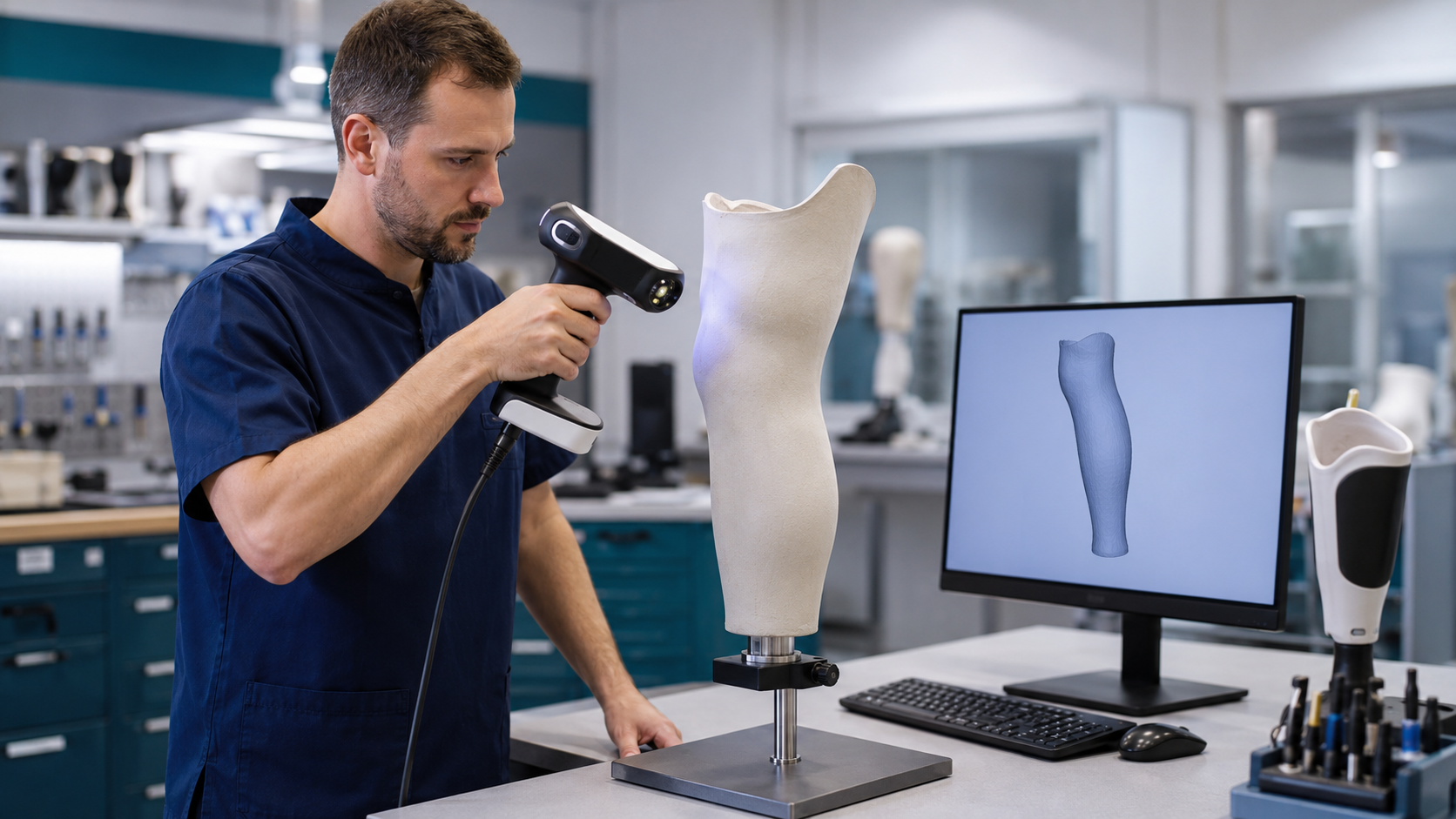 Digital scanning and computer-aided design in a P&O worklab